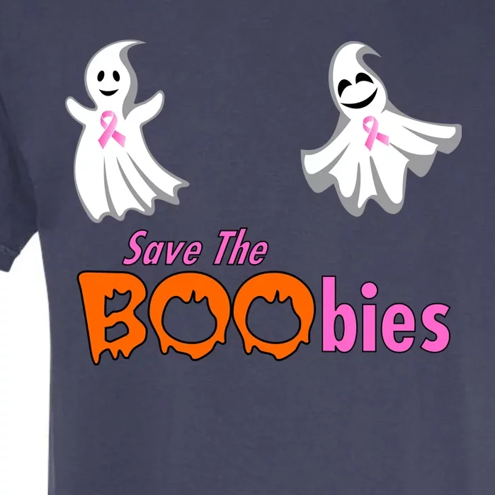 Save The Boobies Halloween Ghost Garment-Dyed Heavyweight T-Shirt