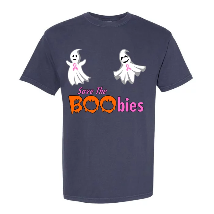 Save The Boobies Halloween Ghost Garment-Dyed Heavyweight T-Shirt