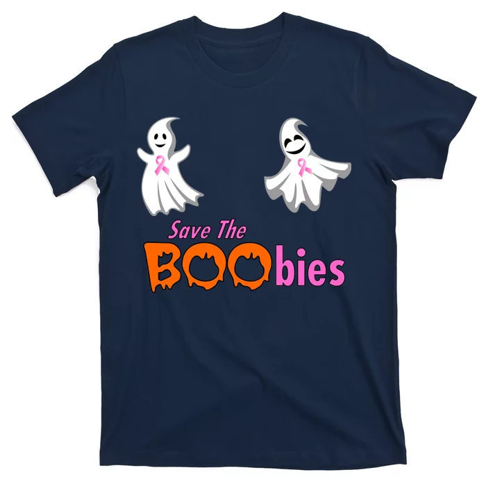 Save The Boobies Halloween Ghost T-Shirt