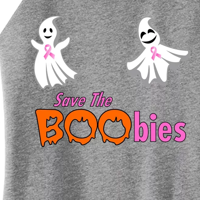 Save The Boobies Halloween Ghost Women’s Perfect Tri Rocker Tank