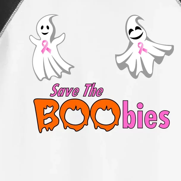 Save The Boobies Halloween Ghost Toddler Fine Jersey T-Shirt