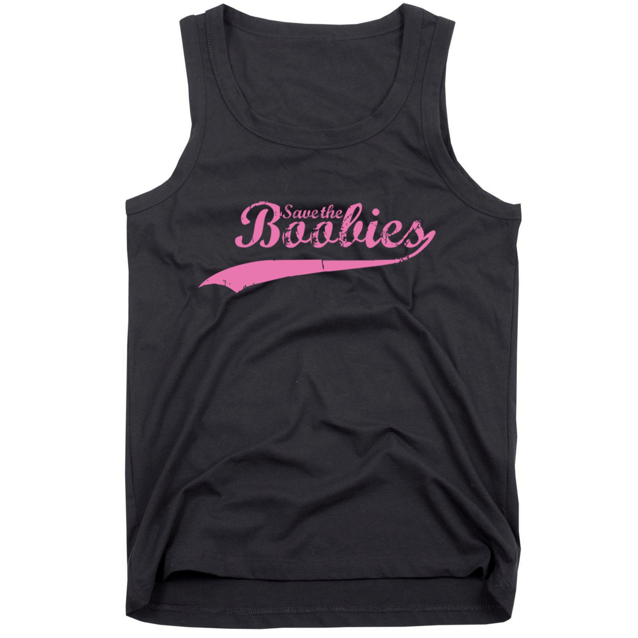 Save The Boobies Retro Breast Cancer Tank Top | TeeShirtPalace