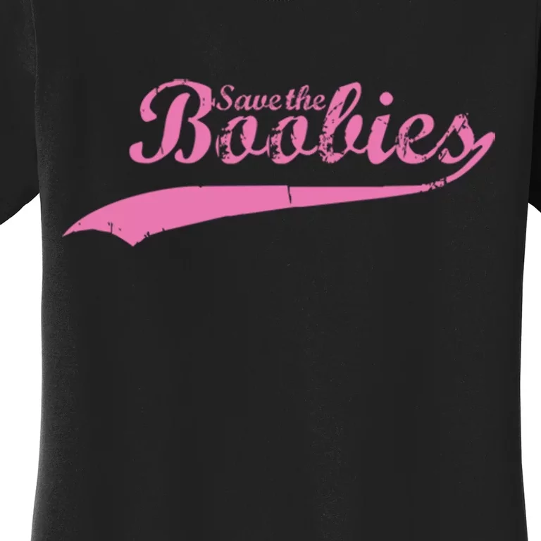 Save The Boobies Retro Breast Cancer Women's T-Shirt