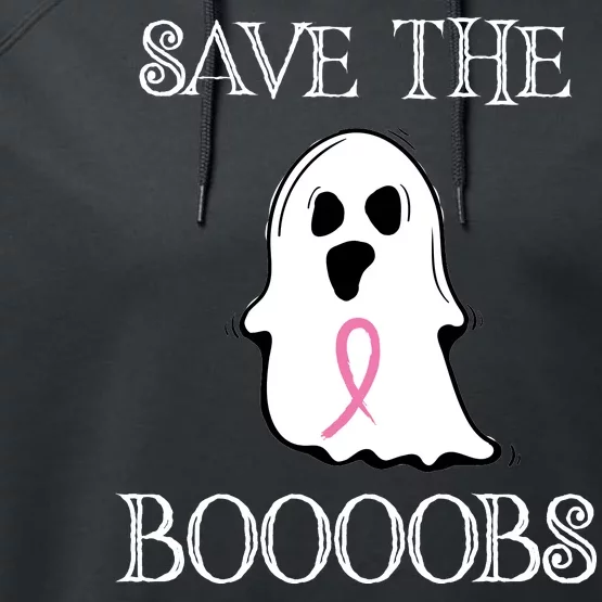 Save The Boooobs Breast Cancer Halloween Ghost Performance Fleece Hoodie