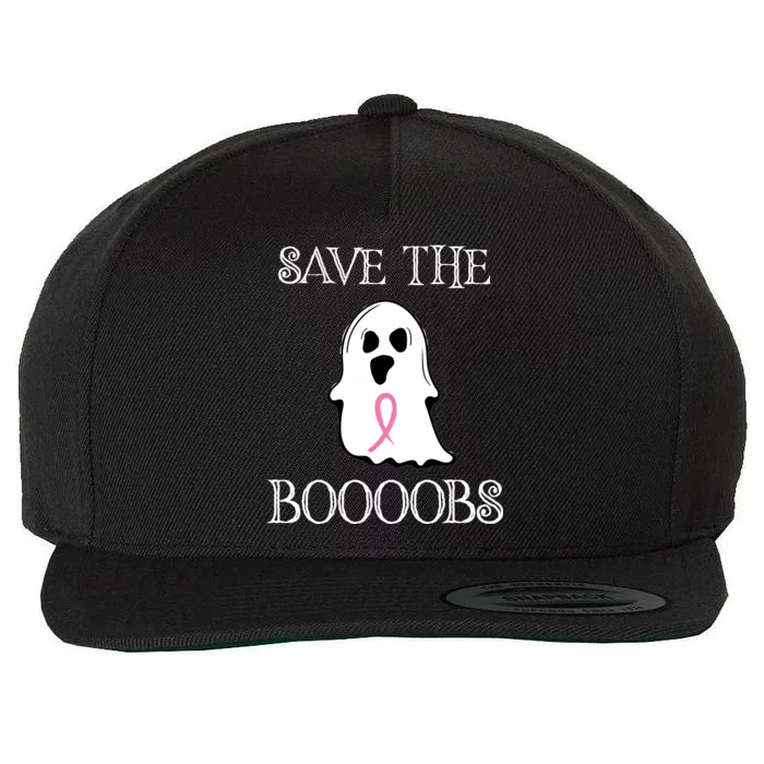 Save The Boooobs Breast Cancer Halloween Ghost Wool Snapback Cap