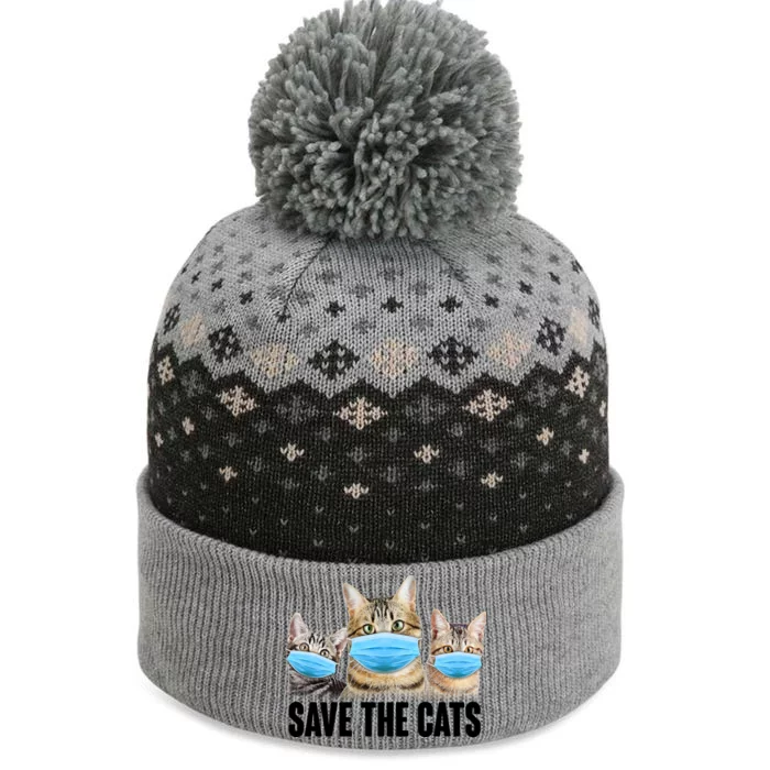 Save The Cats Face Mask Pandemic The Baniff Cuffed Pom Beanie