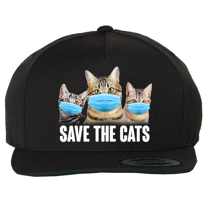 Save The Cats Face Mask Pandemic Wool Snapback Cap