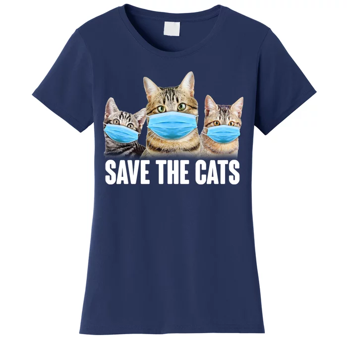 Save The Cats Face Mask Pandemic Women's T-Shirt