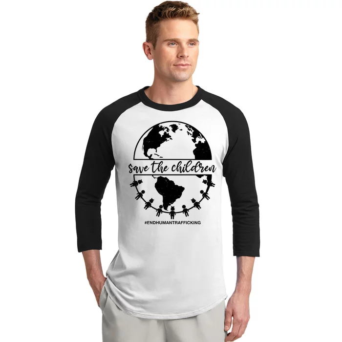 Save The Children End Human Trafficking Baseball Sleeve Shirt