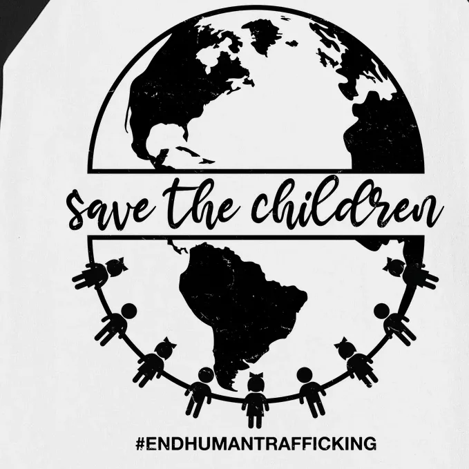 Save The Children End Human Trafficking Baseball Sleeve Shirt