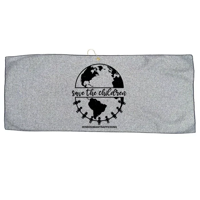 Save The Children End Human Trafficking Large Microfiber Waffle Golf Towel