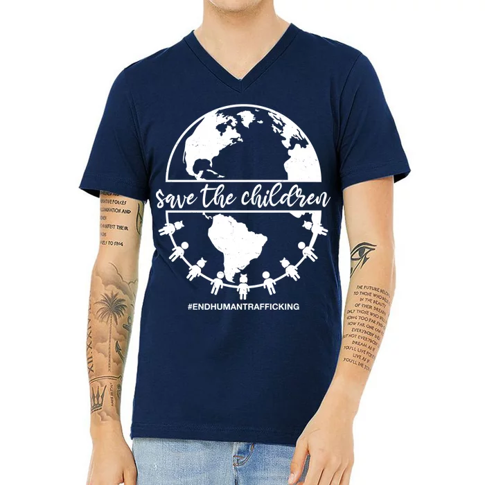 Save The Children End Human Trafficking V-Neck T-Shirt