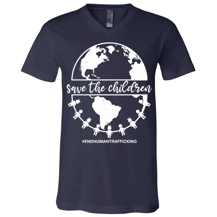 Save The Children End Human Trafficking V-Neck T-Shirt