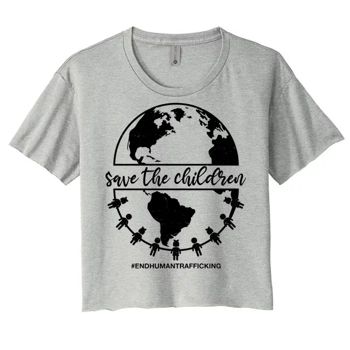 Save The Children End Human Trafficking Women's Crop Top Tee