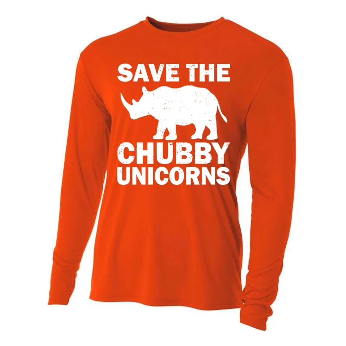 Save The Chubby Unicorns Cooling Performance Long Sleeve Crew