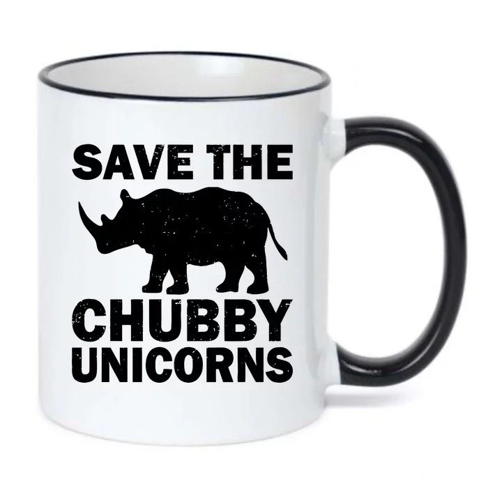 Save The Chubby Unicorns Black Color Changing Mug