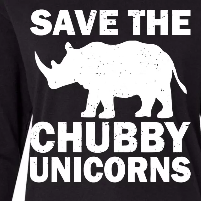 Save The Chubby Unicorns Womens Cotton Relaxed Long Sleeve T-Shirt