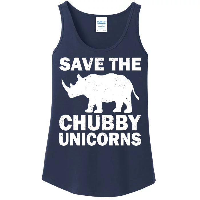 Save The Chubby Unicorns Ladies Essential Tank