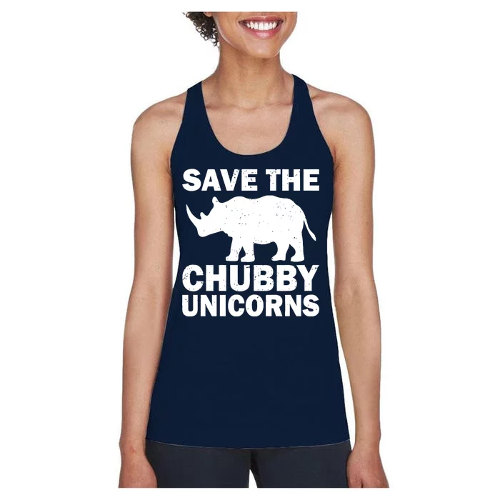 Save The Chubby Unicorns Women's Racerback Tank