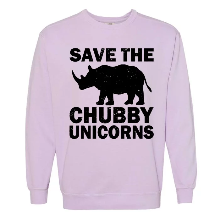 Save The Chubby Unicorns Garment-Dyed Sweatshirt