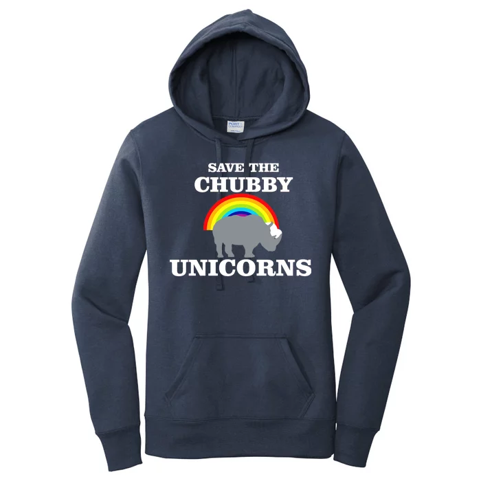 Save The Chubby Unicorns Rainbow Women's Pullover Hoodie