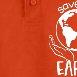 Save The Earth Holding Globe Dry Zone Grid Performance Polo