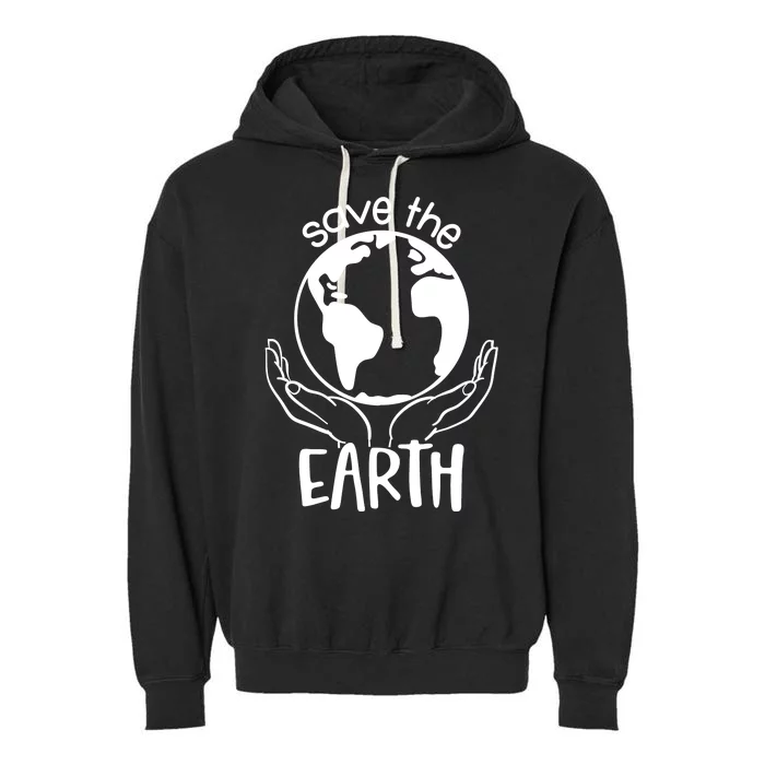 Save The Earth Holding Globe Garment-Dyed Fleece Hoodie