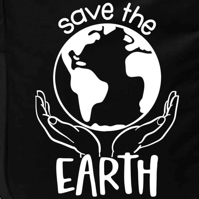 Save The Earth Holding Globe Impact Tech Backpack