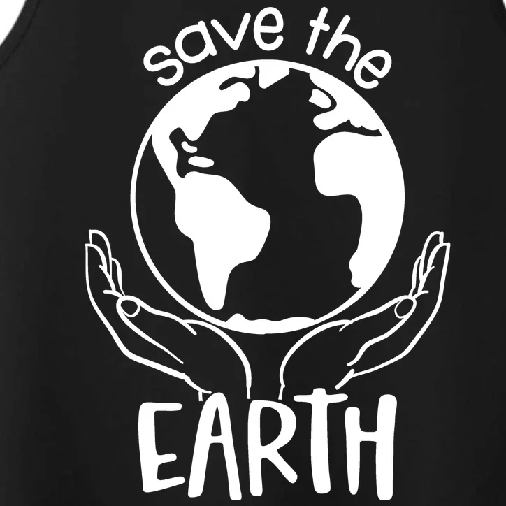 Save The Earth Holding Globe Performance Tank