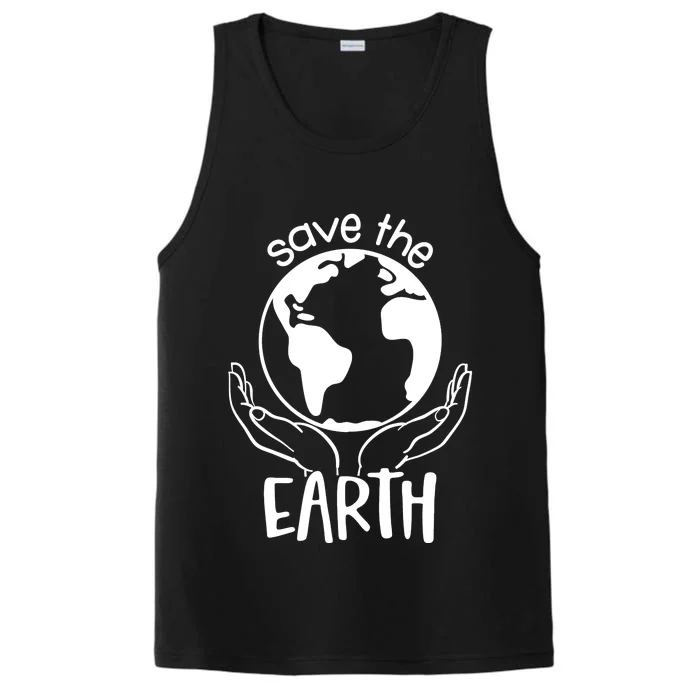 Save The Earth Holding Globe Performance Tank