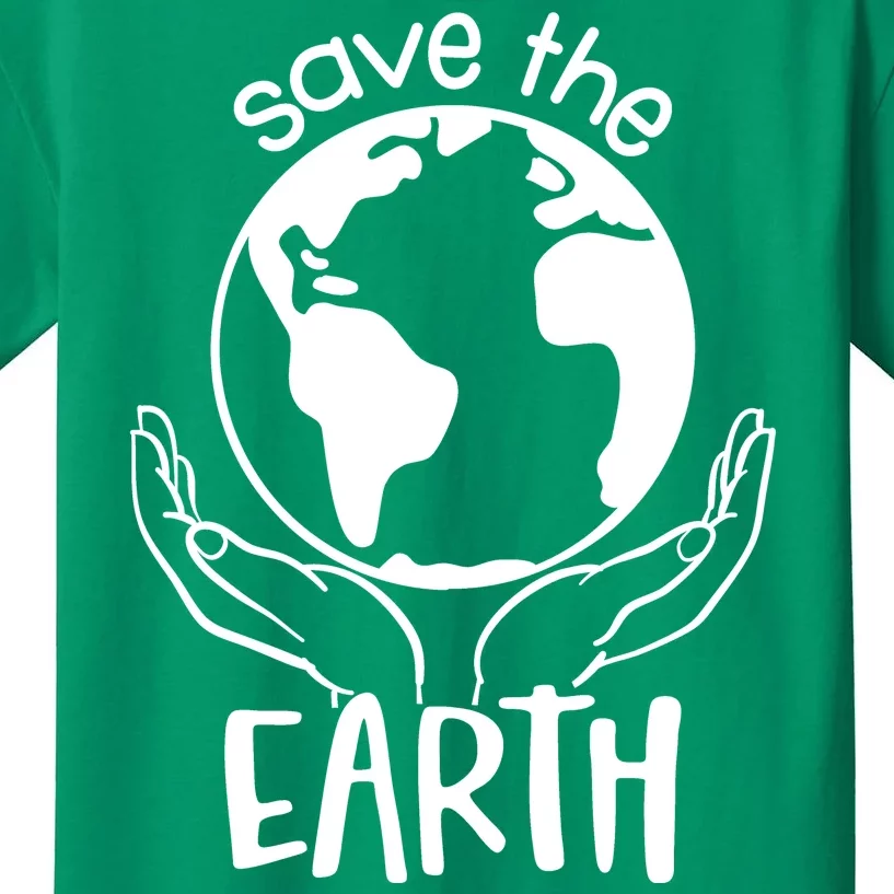 Save The Earth Holding Globe Kids T-Shirt