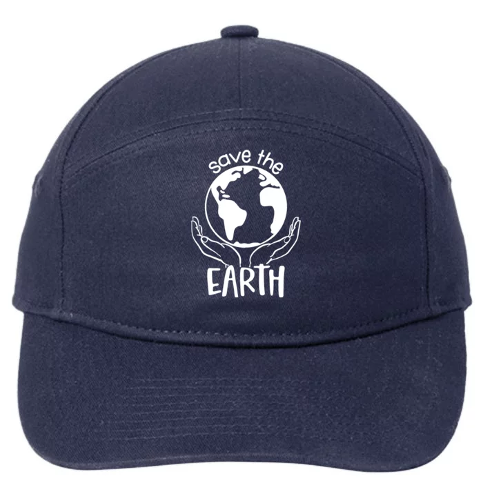 Save The Earth Holding Globe 7-Panel Snapback Hat