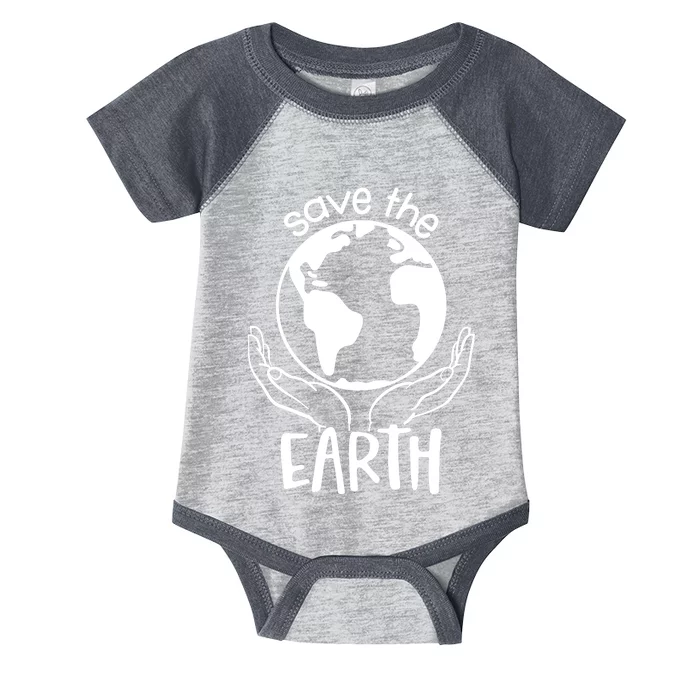 Save The Earth Holding Globe Infant Baby Jersey Bodysuit