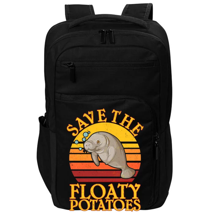 Save The Floaty Potatoes Manatee Impact Tech Backpack