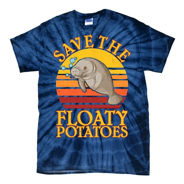 Save The Floaty Potatoes Manatee Tie-Dye T-Shirt