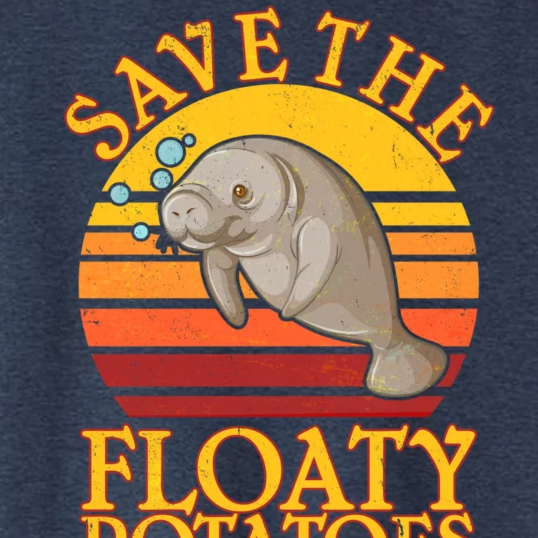 Save The Floaty Potatoes Manatee Women's Crop Top Tee