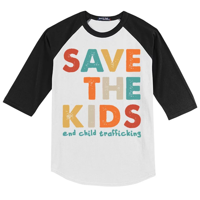 Save the Kids End Child Trafficking Kids Colorblock Raglan Jersey