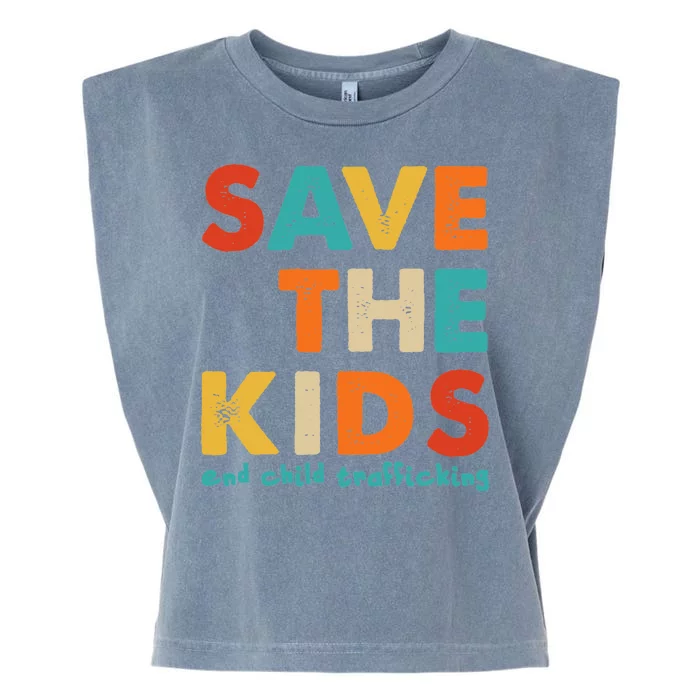 Save the Kids End Child Trafficking Garment-Dyed Women's Muscle Tee