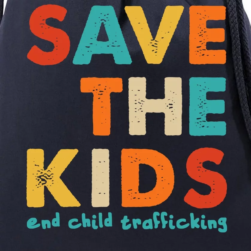 Save the Kids End Child Trafficking Drawstring Bag