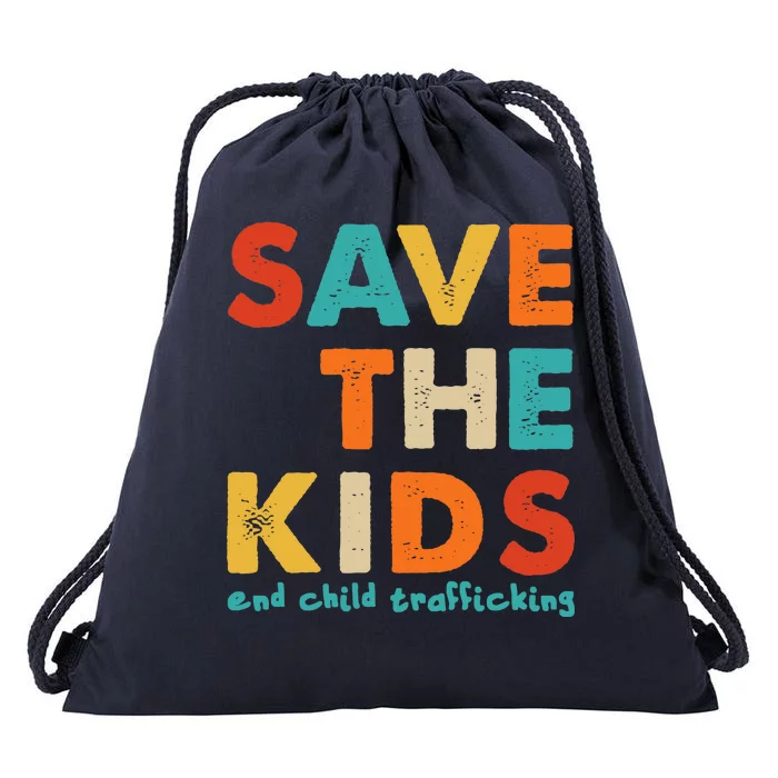 Save the Kids End Child Trafficking Drawstring Bag