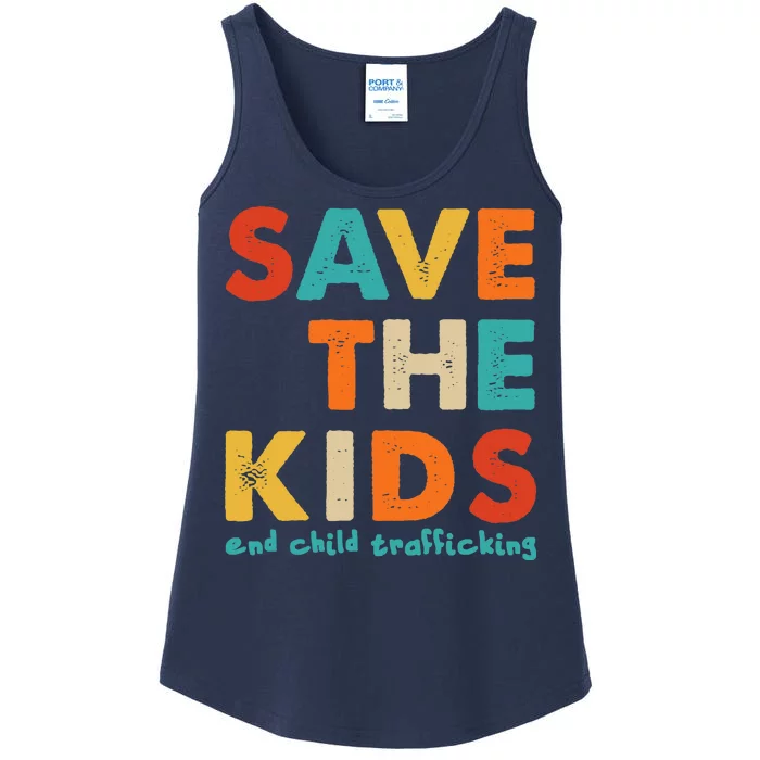 Save the Kids End Child Trafficking Ladies Essential Tank