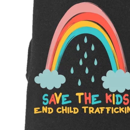 Save The Kids End Child Trafficking Rainbow Doggie 3-End Fleece Hoodie