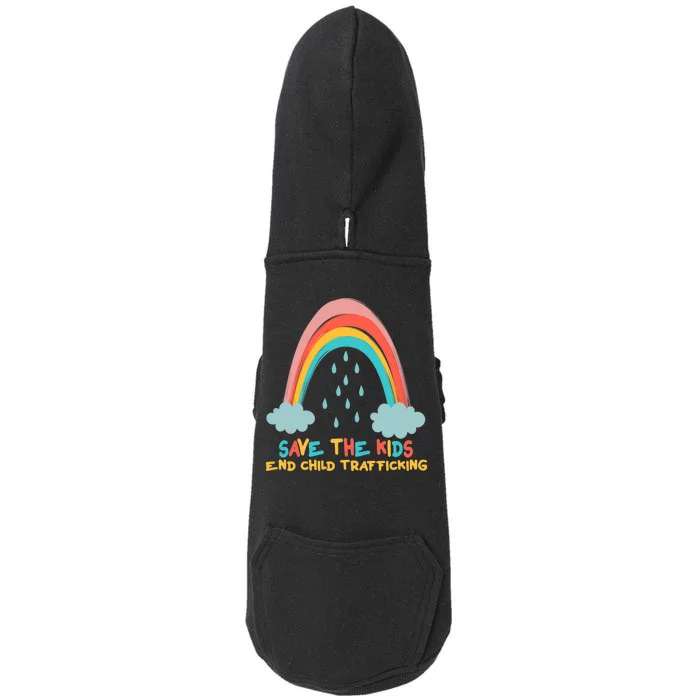 Save The Kids End Child Trafficking Rainbow Doggie 3-End Fleece Hoodie