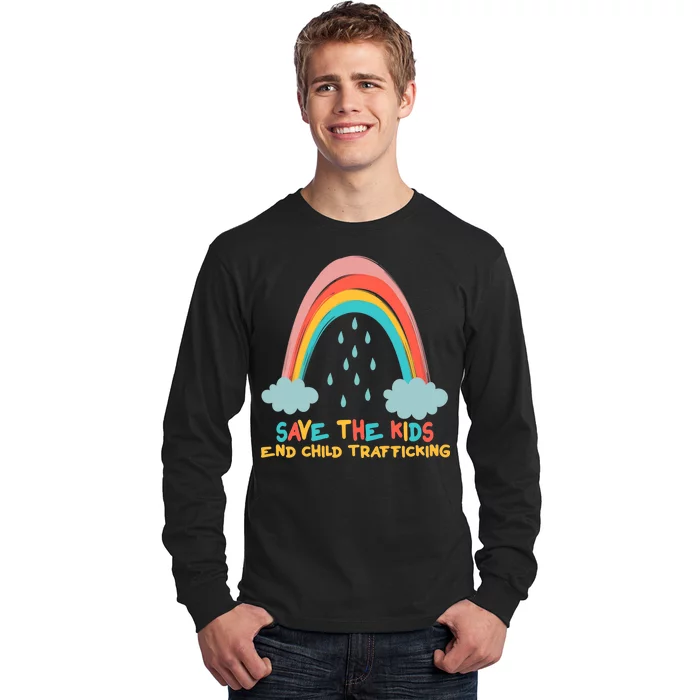 Save The Kids End Child Trafficking Rainbow Long Sleeve Shirt