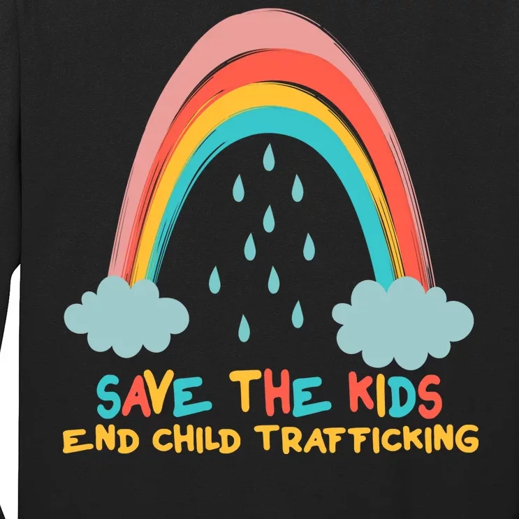 Save The Kids End Child Trafficking Rainbow Long Sleeve Shirt