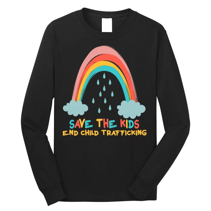 Save The Kids End Child Trafficking Rainbow Long Sleeve Shirt