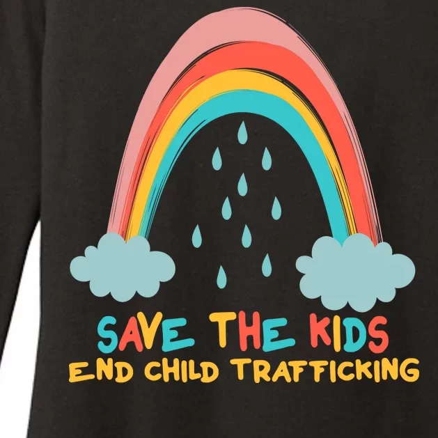 Save The Kids End Child Trafficking Rainbow Womens CVC Long Sleeve Shirt