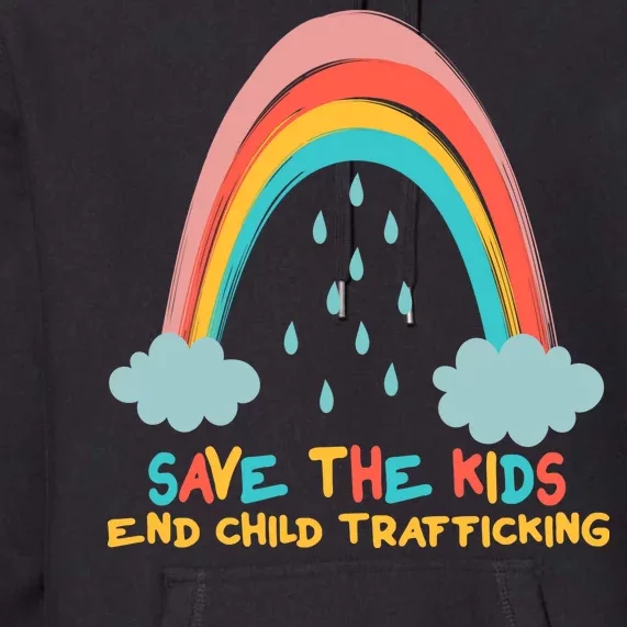 Save The Kids End Child Trafficking Rainbow Premium Hoodie