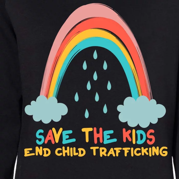 Save The Kids End Child Trafficking Rainbow Womens California Wash Sweatshirt