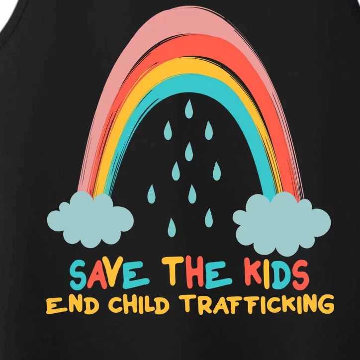 Save The Kids End Child Trafficking Rainbow Performance Tank